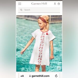 Garnet Hill Embroidered Dress- EUC